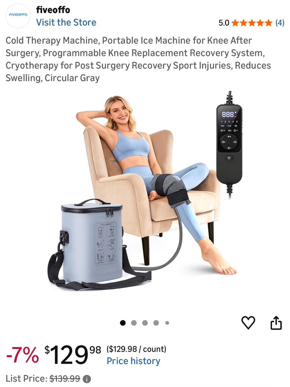 Cold Therapy Knee Recovery Machine - Gray